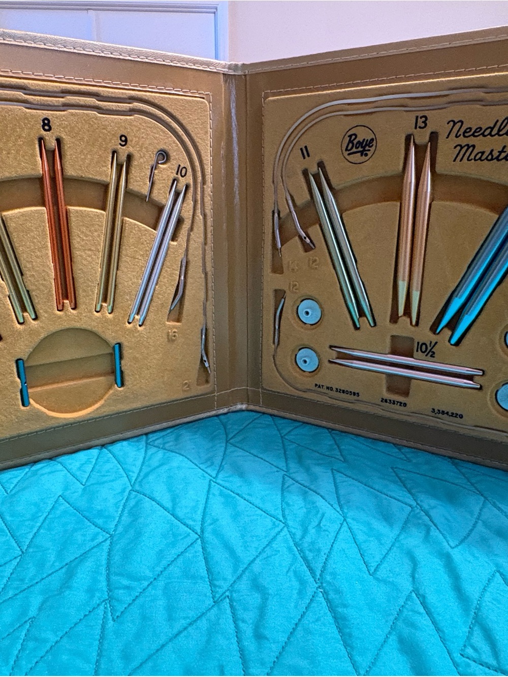 Boye Needle Master Knitting Needle Set - Gold with Blue Accents